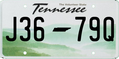 TN license plate J3679Q