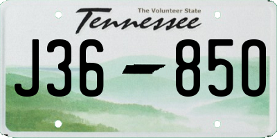 TN license plate J3685O