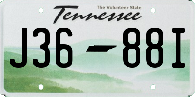 TN license plate J3688I