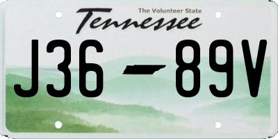 TN license plate J3689V