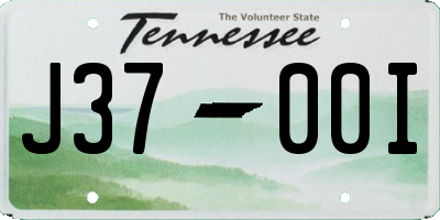 TN license plate J3700I