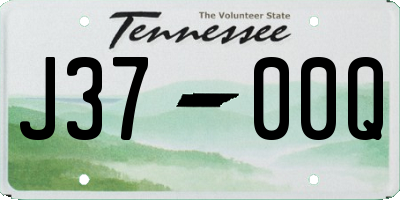 TN license plate J3700Q