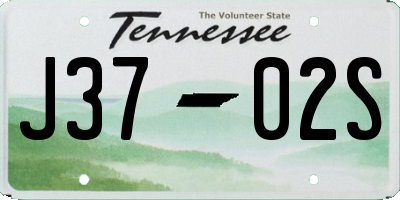 TN license plate J3702S