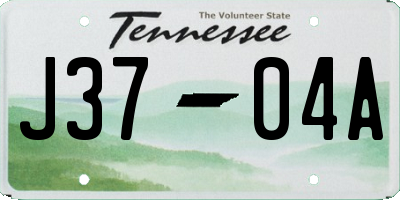 TN license plate J3704A