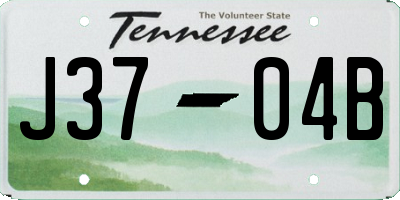 TN license plate J3704B