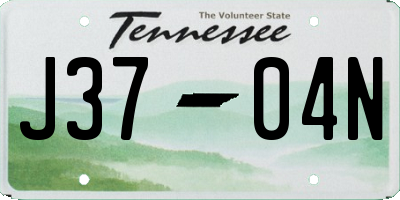TN license plate J3704N