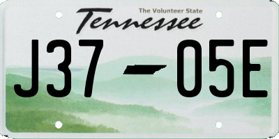 TN license plate J3705E