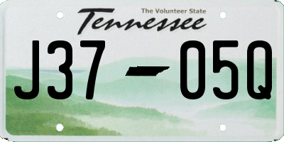 TN license plate J3705Q