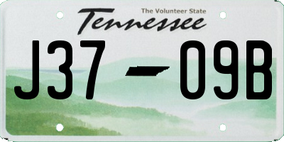 TN license plate J3709B