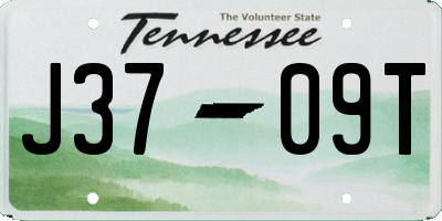 TN license plate J3709T