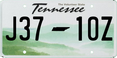 TN license plate J3710Z