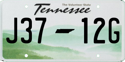 TN license plate J3712G