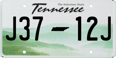 TN license plate J3712J