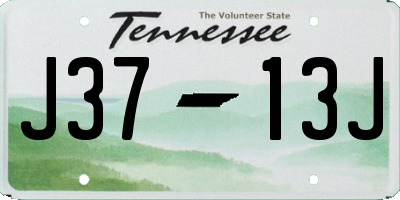 TN license plate J3713J