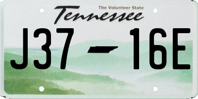 TN license plate J3716E