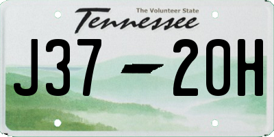 TN license plate J3720H