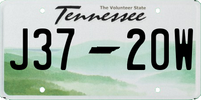 TN license plate J3720W