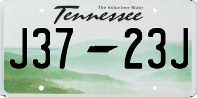 TN license plate J3723J