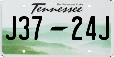 TN license plate J3724J