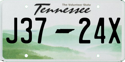 TN license plate J3724X