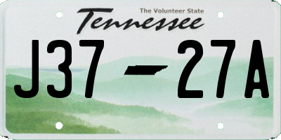 TN license plate J3727A