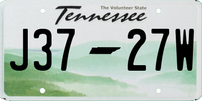 TN license plate J3727W