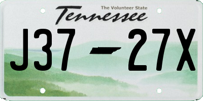 TN license plate J3727X