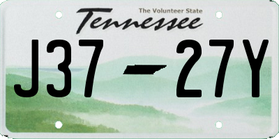 TN license plate J3727Y