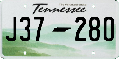 TN license plate J3728O