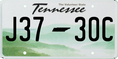 TN license plate J3730C