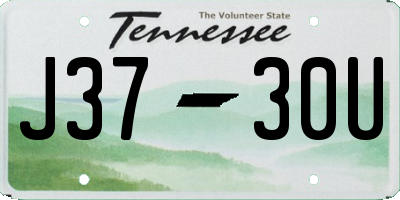 TN license plate J3730U