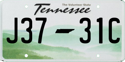 TN license plate J3731C