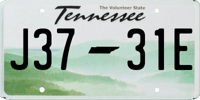 TN license plate J3731E