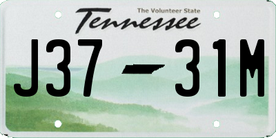 TN license plate J3731M
