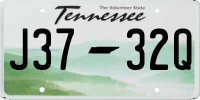 TN license plate J3732Q