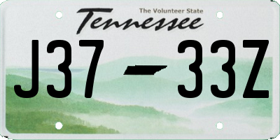 TN license plate J3733Z