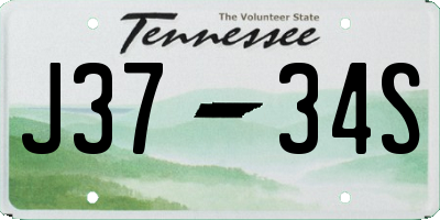 TN license plate J3734S