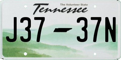 TN license plate J3737N