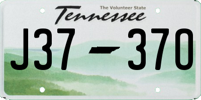 TN license plate J3737O