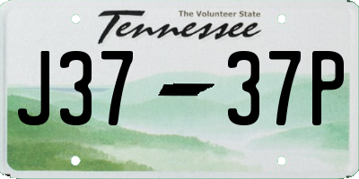 TN license plate J3737P
