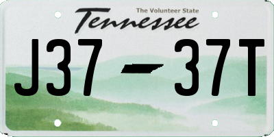 TN license plate J3737T