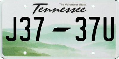 TN license plate J3737U