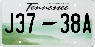 TN license plate J3738A
