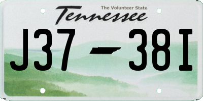 TN license plate J3738I
