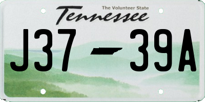 TN license plate J3739A
