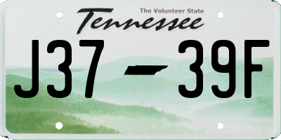 TN license plate J3739F