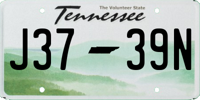 TN license plate J3739N