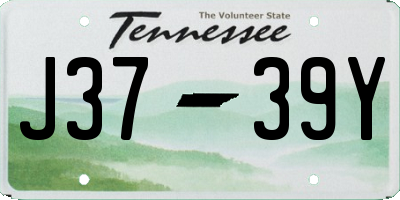 TN license plate J3739Y