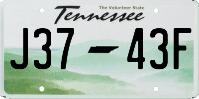 TN license plate J3743F