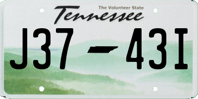 TN license plate J3743I